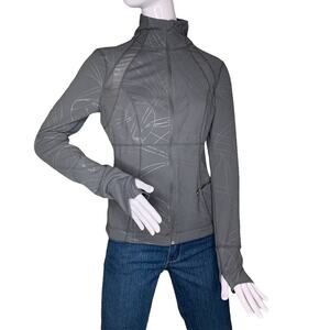 Zella Sheer Vented Running Workout Jacket Gray Size S Zipper…